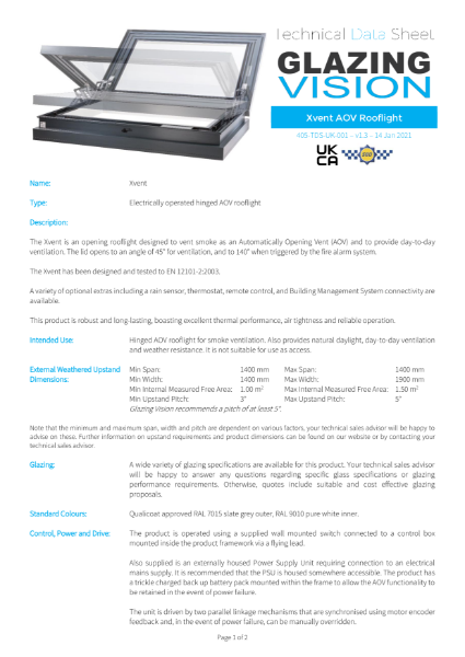 X-Vent Technical Data Sheet