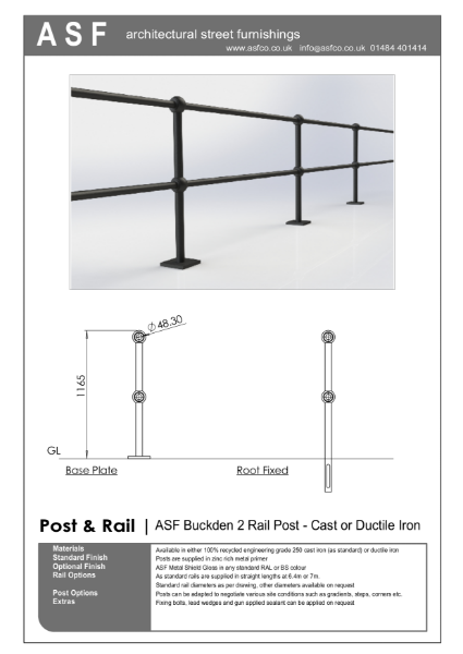 ASF Buckden Cast Iron Post and Rail