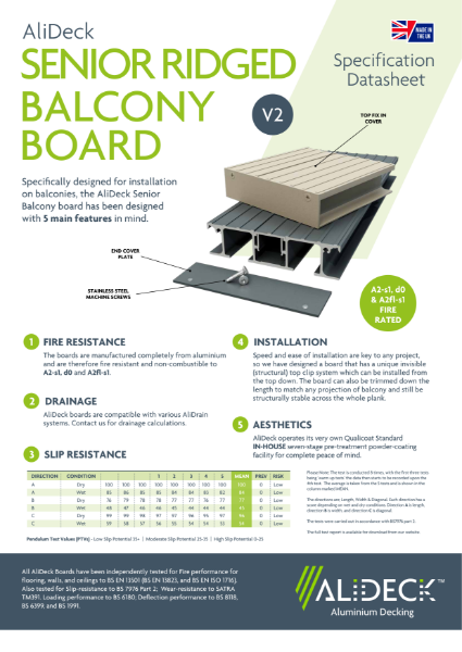 AliDeck Senior Ridged Balcony Board V2