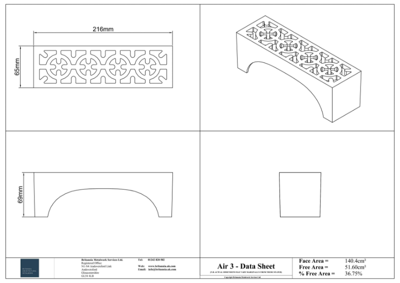 Air 3 Air Brick Datasheet