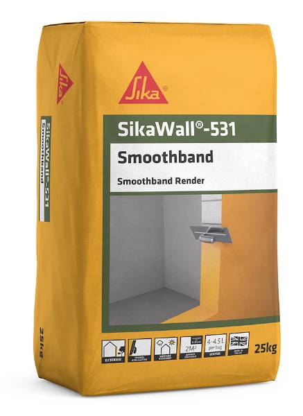 SikaWall®-531 Smoothband - Mineral Render