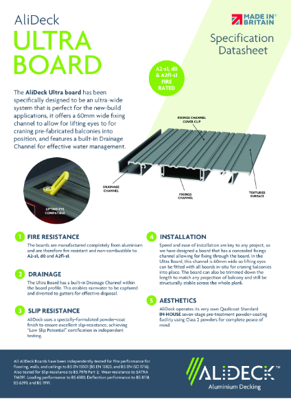 AliDeck Ultra Decking Board Datasheet