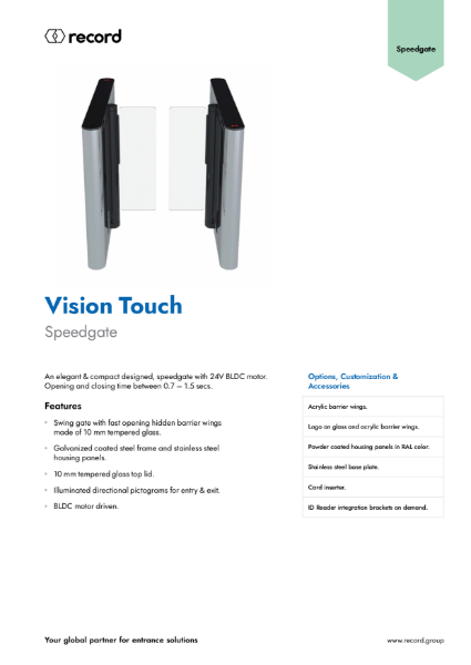 Vision Touch Speed Gate