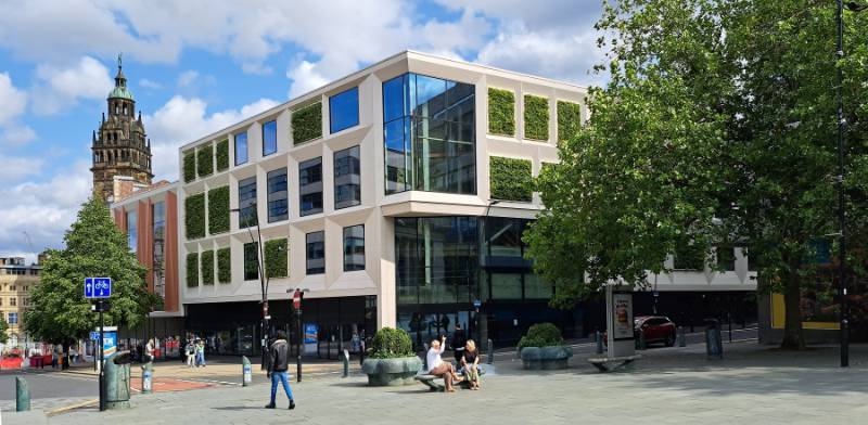 New green façade for the Gaumont Building, Sheffield
