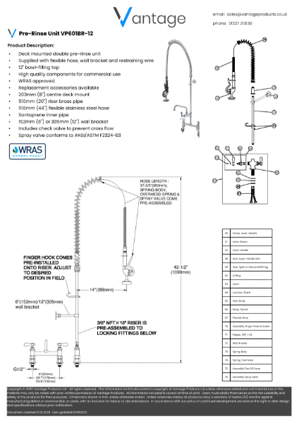 Product Data Sheet - VP601BR-12