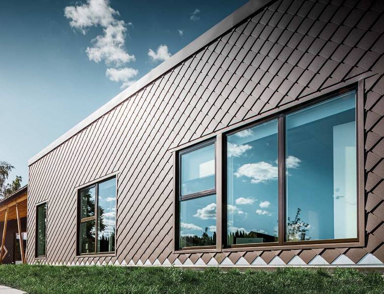 Fully Supported Facades. Rhomboid tile - 200 x 200 mm