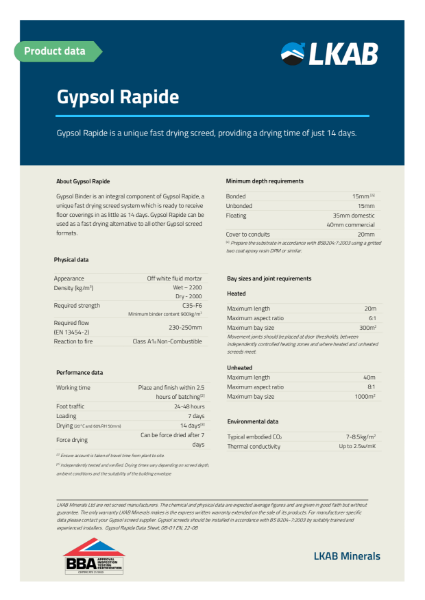 Gypsol Rapide