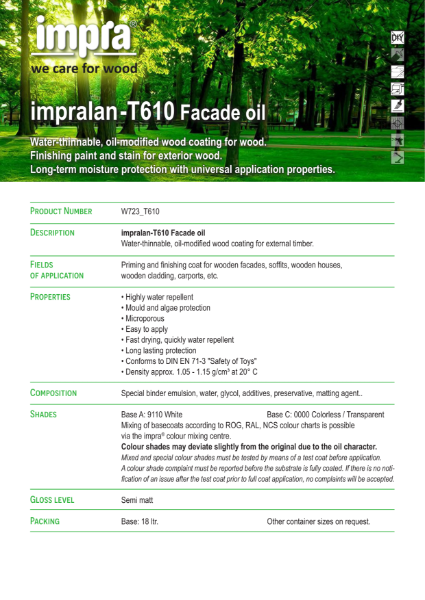 impralan T610 Façade Oil