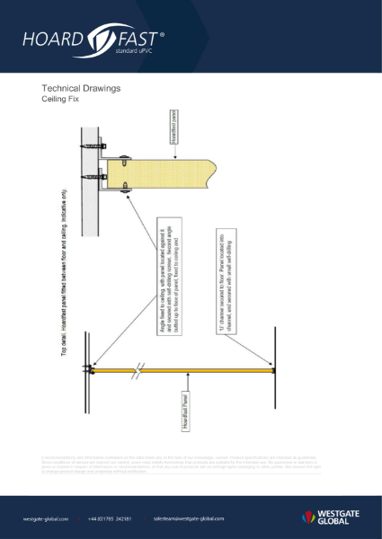 Hoardfast uPVC Floor to Ceiling - Technical Drawings