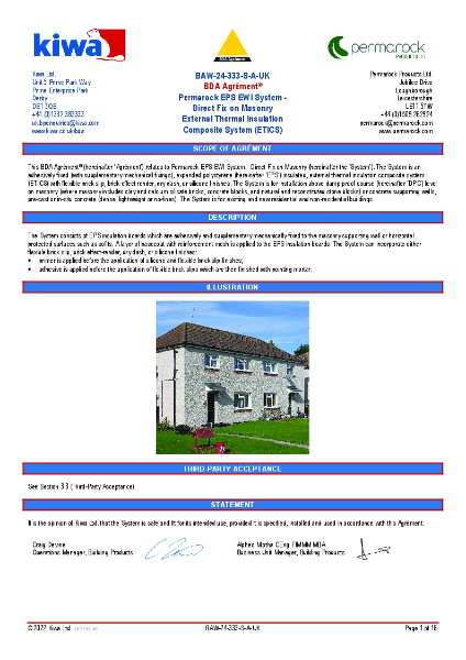 Permarock EPS EWI System - Direct Fix on Masonry