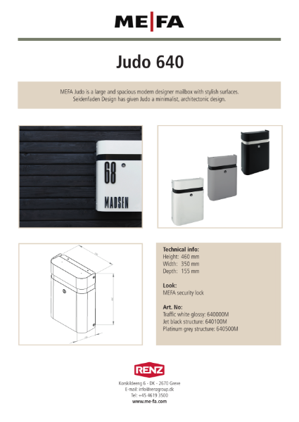 MEFA Judo Datasheet