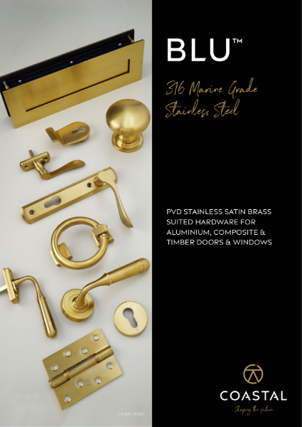 BLU PVD Stainless Satin Brass Suited Hardware