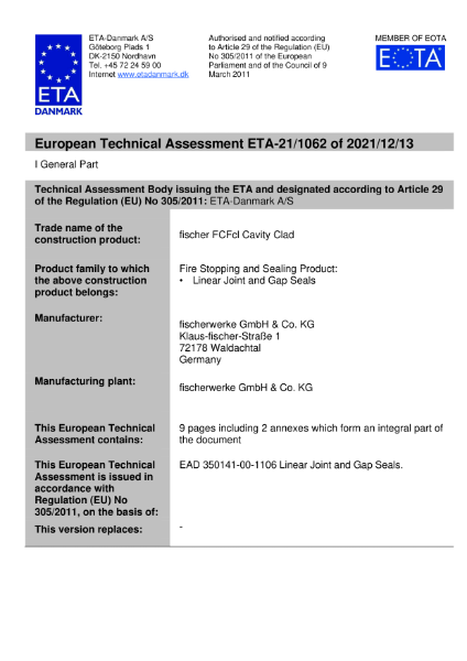 European Technical Approval (ETA)
