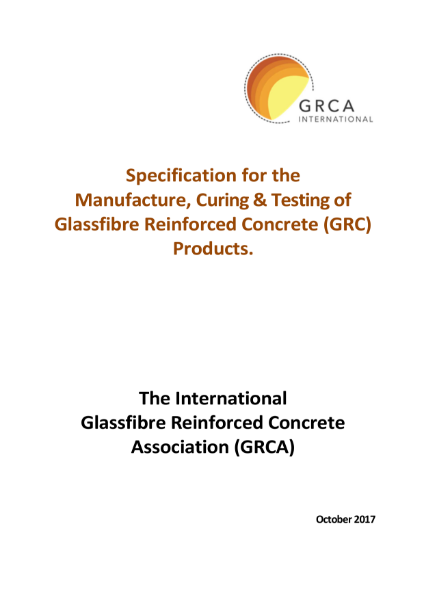 GRC/GFRC Facades – Specification for GRC (Glassfibre Reinforced Concrete)