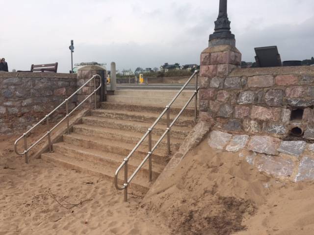 Exmouth Beach, ASF Exmouth Post and Rail Step Units