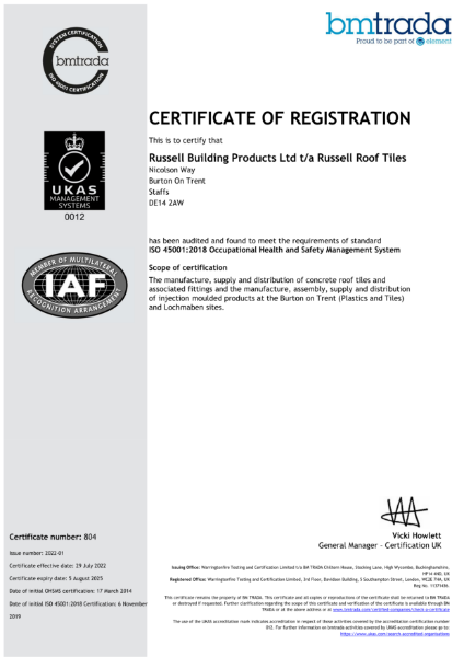 ISO 45001:2018 Occupational Health and Safety Management System