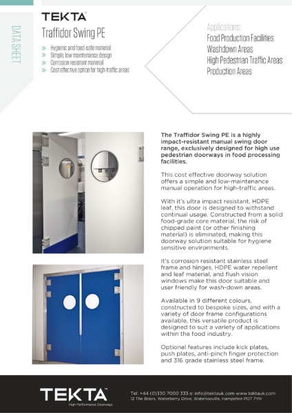 Traffidor Swing PE Datasheet