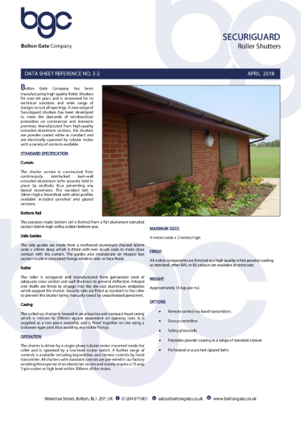 Securiguard Roller Shutters