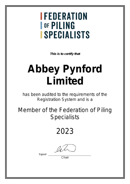 Federation of Piling Specialists Membership