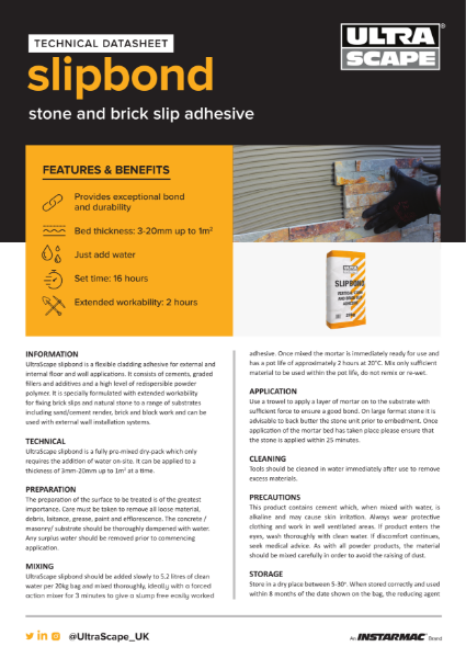 Slipbond Technical Datasheet