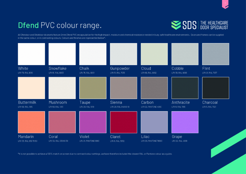 Dfend PVC colour range