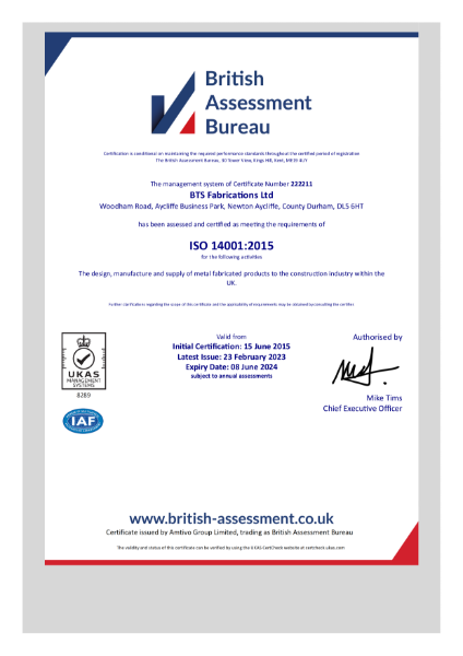 BTS ISO 14001:2015