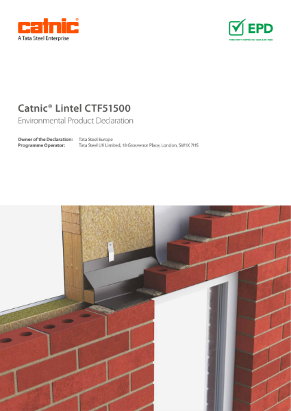 Catnic CTF5 timber frame steel lintel EPD