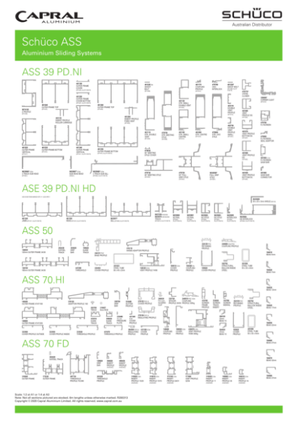 Extrusion Wall Chart Schuco ASS 200402