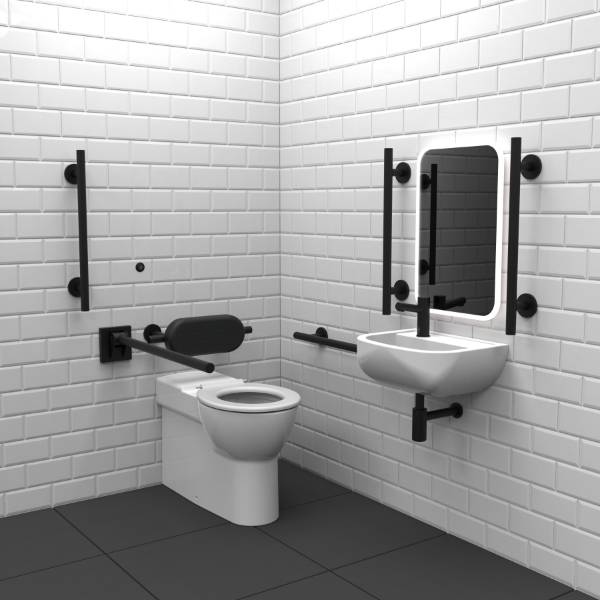 STYLE Infrared Premium Rimless Luxury Back to Wall Doc M Toilet Pack 