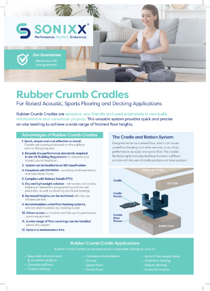 Sonixx Rubber Crumb Cradles Specification