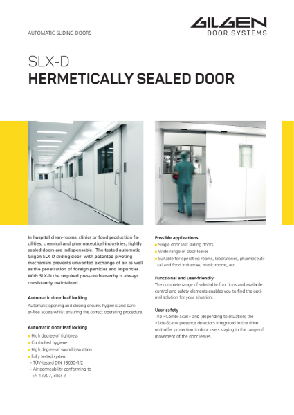 Gilgen SLX-D Hermetically Sealed Door