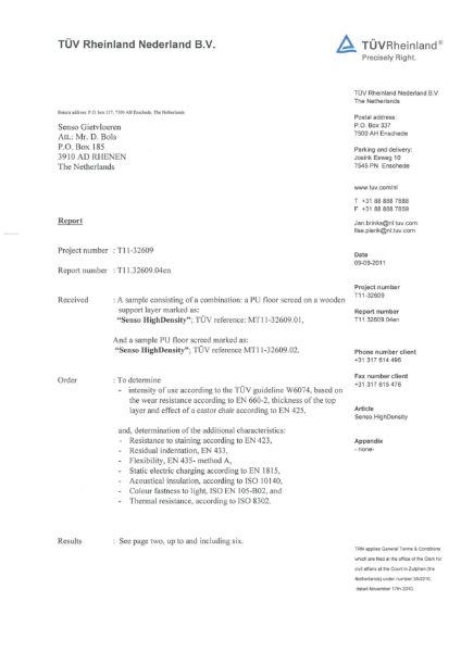 TUV - Safety and Quality Report