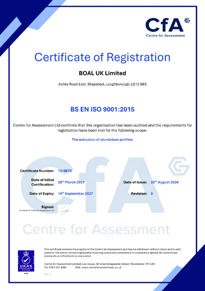 ISO 9001:2015 - Oscar Evo-Blade