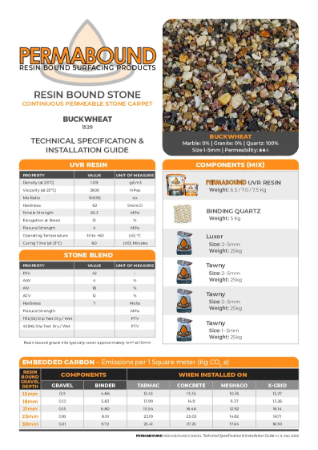 Resin Bound Stone — Buckwheat TDS