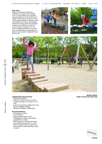 Timberplay Balancing Equipment - Balance Blocks - Datasheet