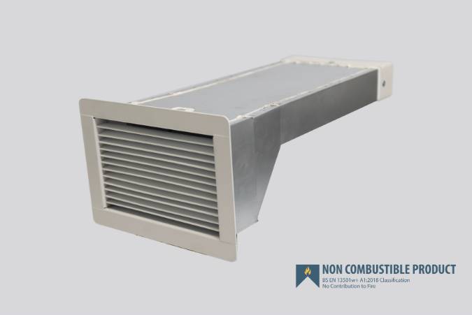 ResiBRICK Double A1 Non Combustible Fire Rated Metal Airbrick and Ducting Kit - Metal Airbrick 