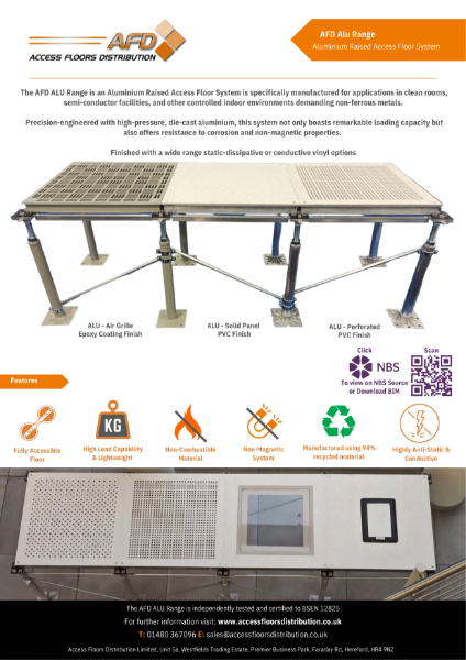 AFD ALU - Aluminium Raised Access Floor System