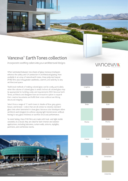 Vanceva Earth Tones Product Bulletin
