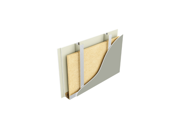 EUROFORM WALL EI 60 -  Caledan SFS infill wall with Euroform VERSAROC® sheathing board, Siniat dB plasterboard, Rockwool Steel Frame Slab insulation
