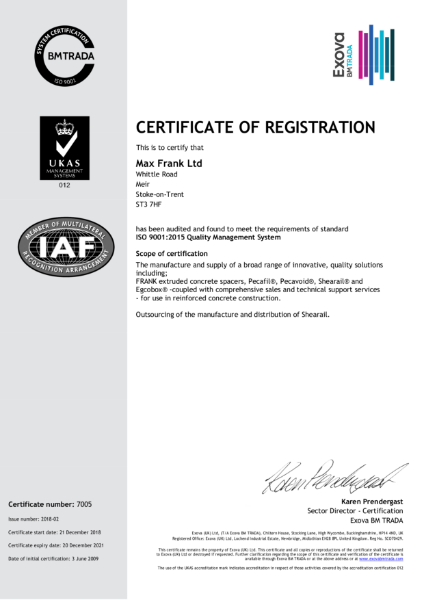 ISO 9001:2008 Certificate (BM TRADA)