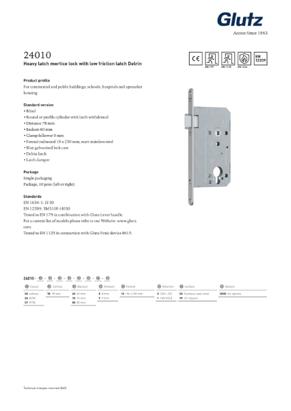 24010 Latch and Night Latch