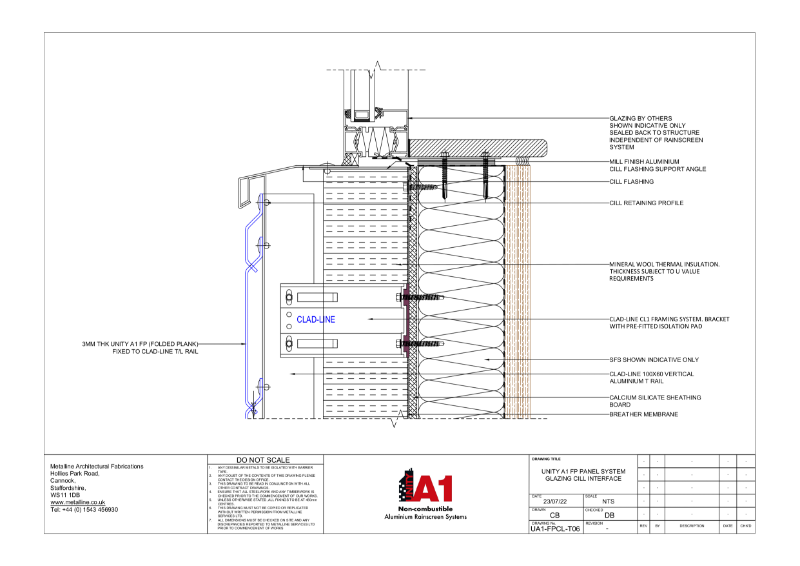 UNITY A1 FP-T06 CILL INTERFACE Technical Drawing