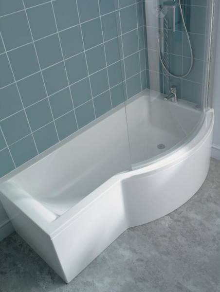 Concept 170 cm x 90 cm Shower Bath - Acrylic