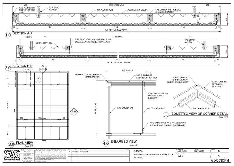 SAS150 - Floating Edge Perimeter & Application Details