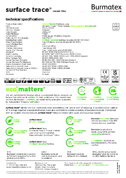 surface trace® technical specification