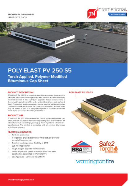 TNi POLY-ELAST PV 250 S5 Cap Sheet - Datasheet