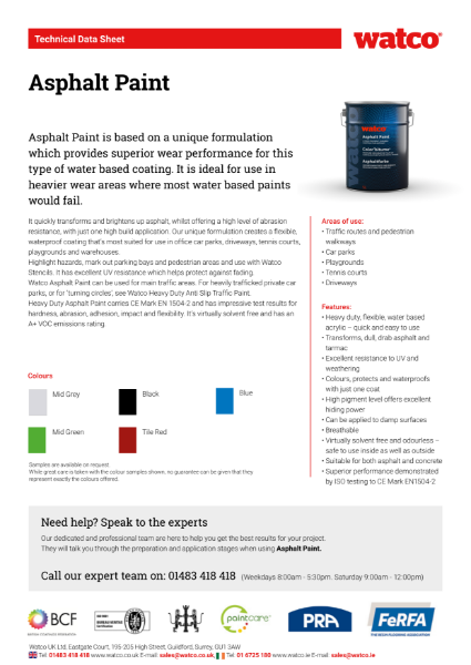 Technical Data Sheet: Asphalt Paint
