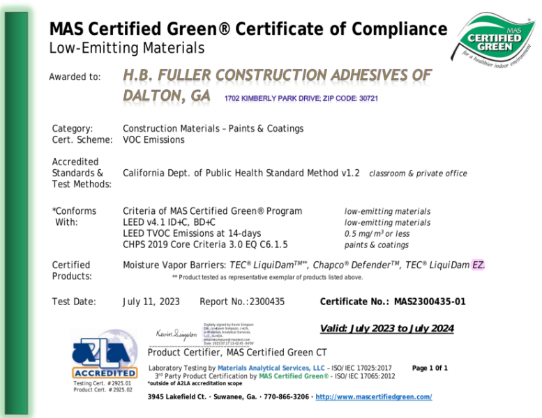 Certificate of Compliance