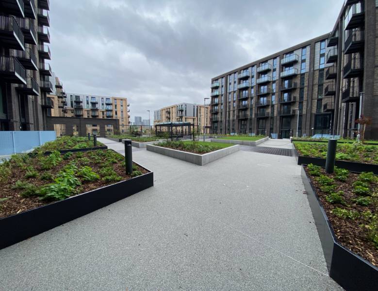 ABG blueroof, Podium Deck Stormwater Attenuation, Middlewood Locks, Salford, UK