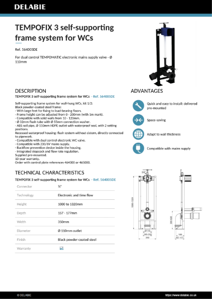 TEMPOFIX3 frame system Technical Data Sheet - 56400DE